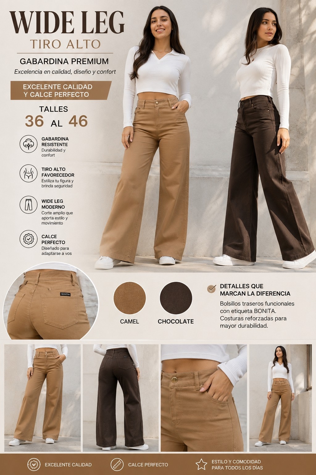 Wide Leg Rigido $18000 por Curva y $19.000 por Mayor - Imagen 2