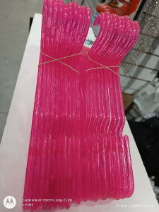 Perchas Acrílicas Fucsia Adultos X 10 Unidades