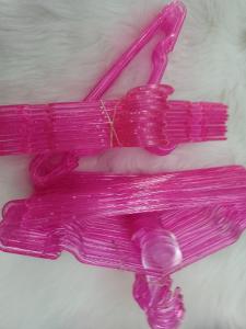 Perchas Acrílicas Fucsia para Niños X 10 Unidades
