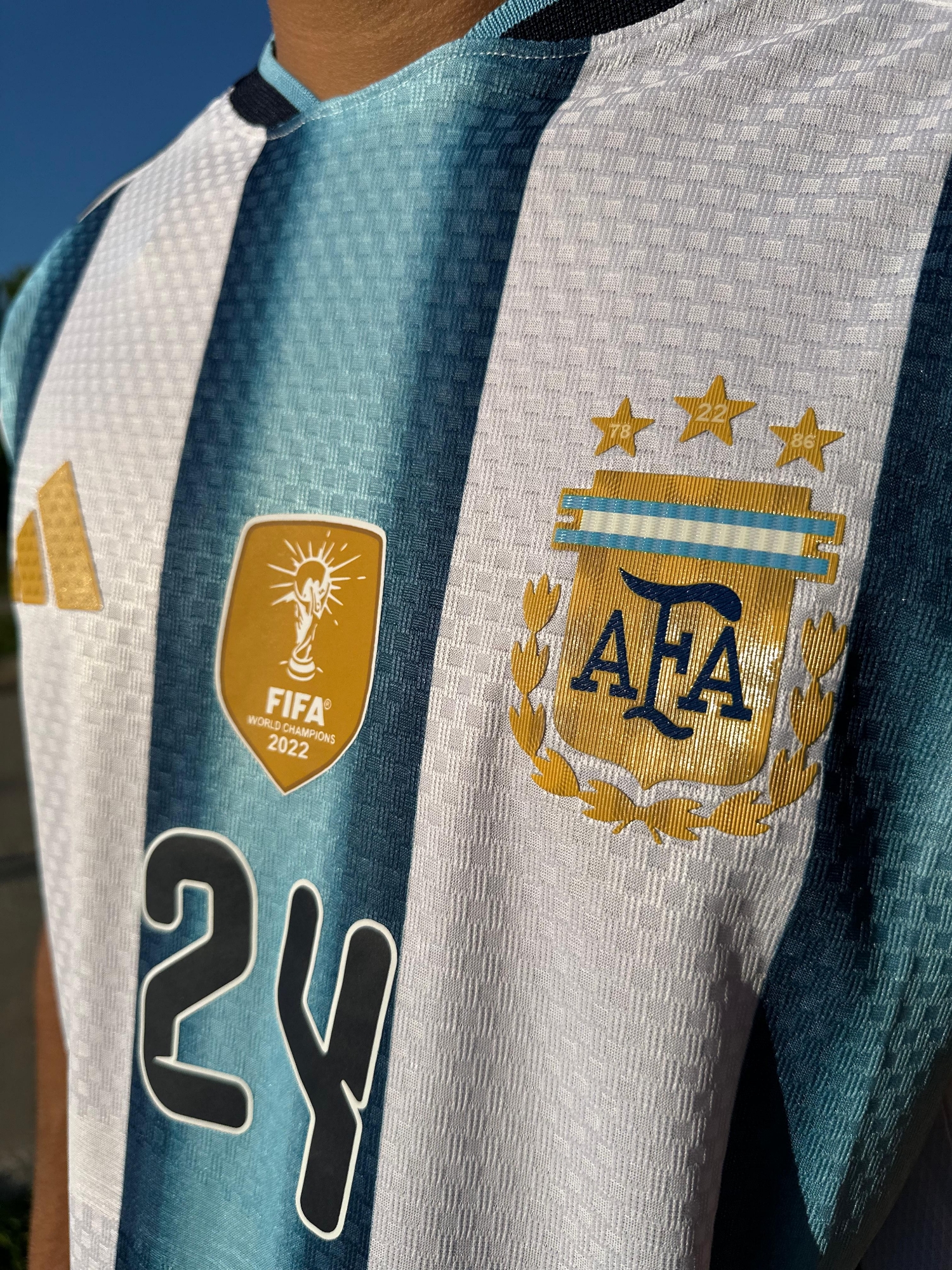 Camiseta Argentina Premiun 5g Titular Versión Jugador Pack X 50 $220,000 - Imagen 2