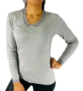 Camiseta Manga Larga Morley Puro Algodon con Aplique Intimare