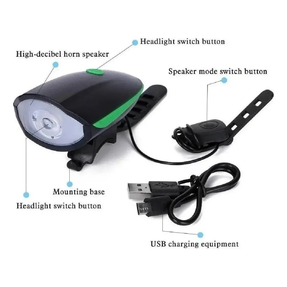 Luz Led con Bocina Par Bicicletas - Imagen 4