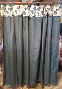 Cortinas de Ambiente Lisas con Faldón Estampados Madras - Miniatura 2