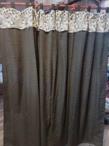 Cortinas de Ambiente Lisas con Faldón Estampados Madras - Miniatura 3