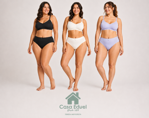 Docena Bombacha Tiro Corto 134c Cintura Doble Algodón y Lycra Premium Intimare