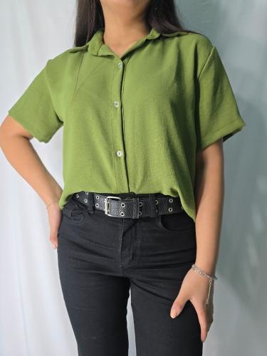 Camisas Cortitas de Lino con Spandex - Miniatura 6