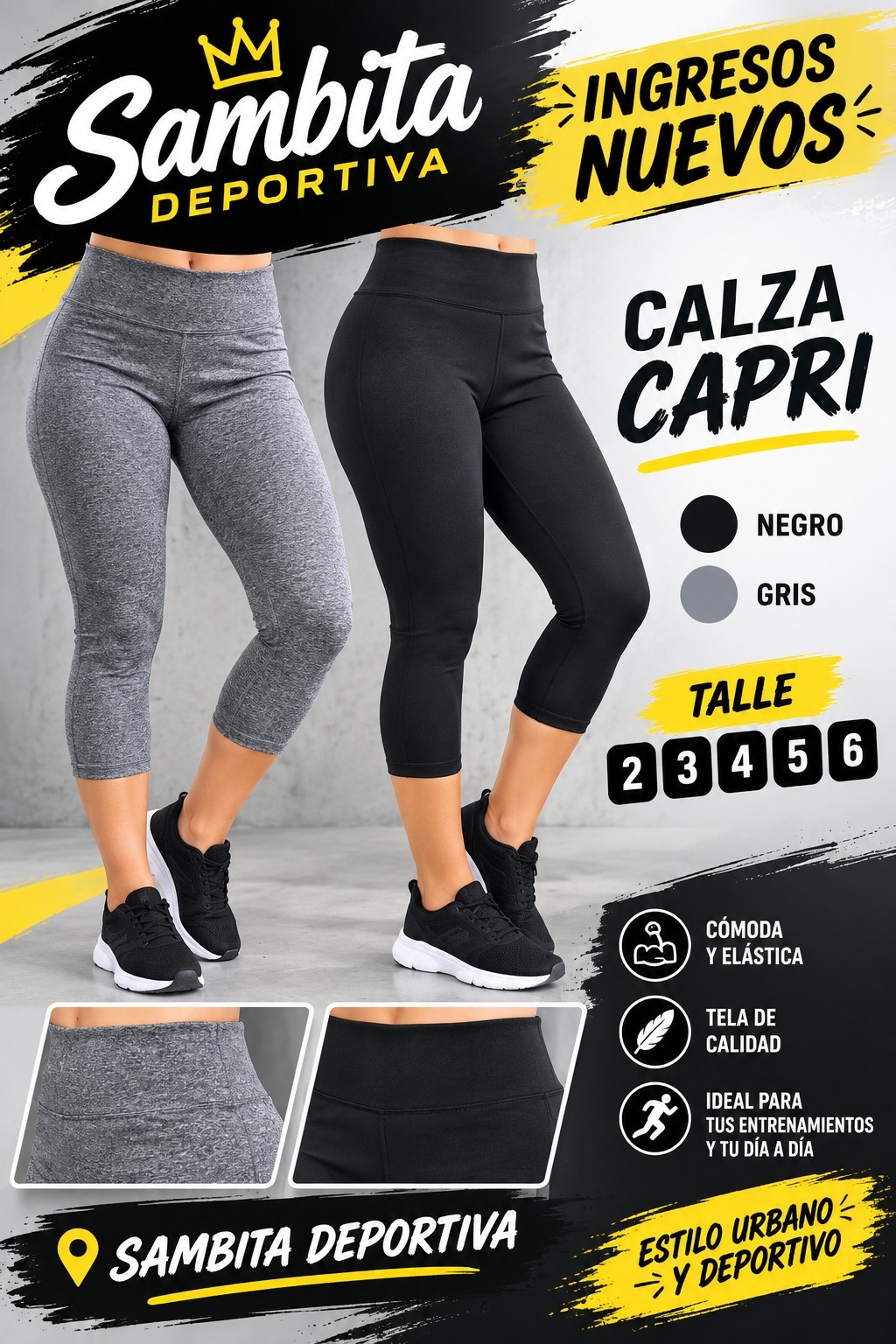 Calza Capri Gris - Imagen 2