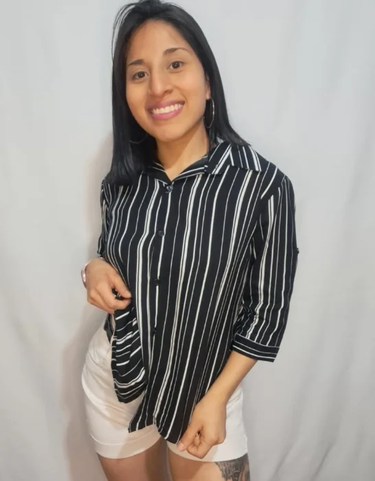 Camisas Rayadas Mga. 3/4