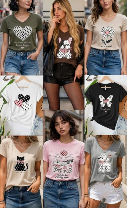 Remeras Tendencia Lunares