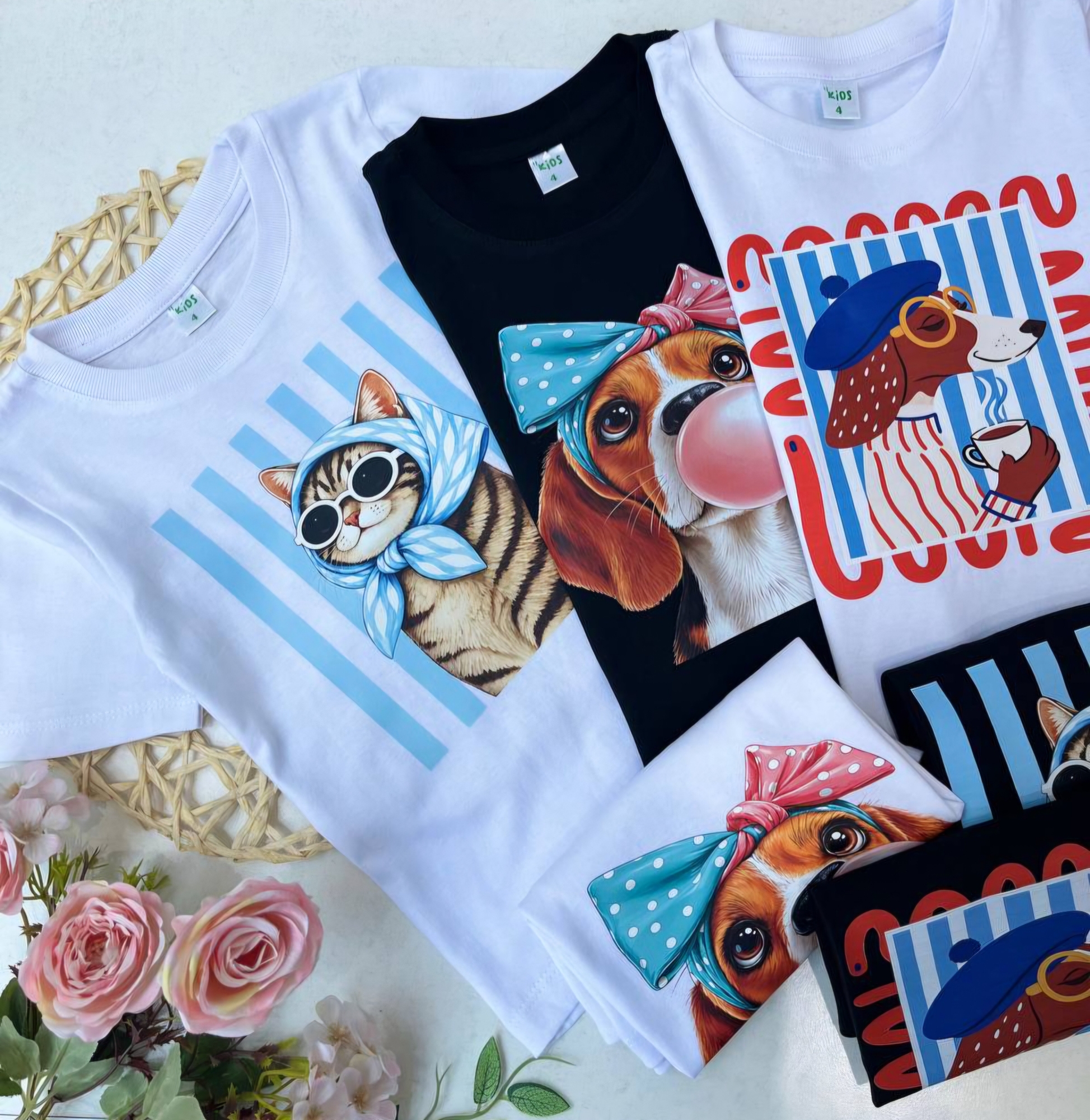 Remera Estampada Mascotas Fashionista para Niña - Imagen 3