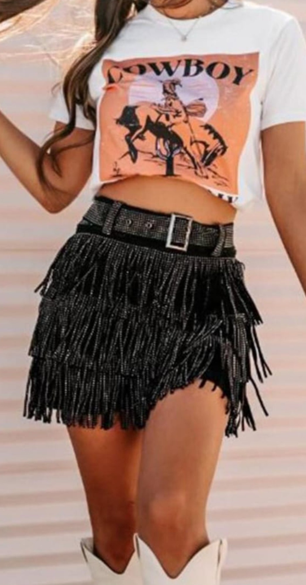 Blusa Perla con Strass y Pollera con Strass - Imagen 4
