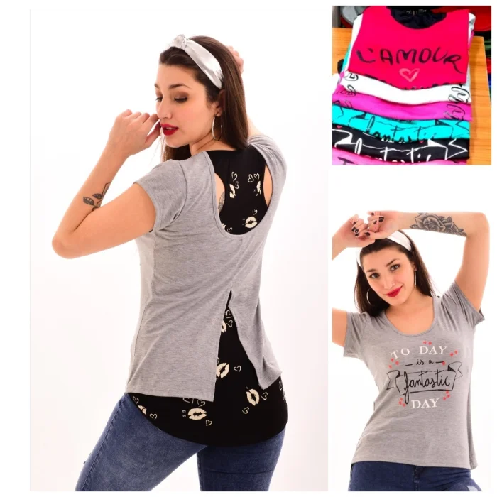 Remera Sobrepuesto Modal Viscosa