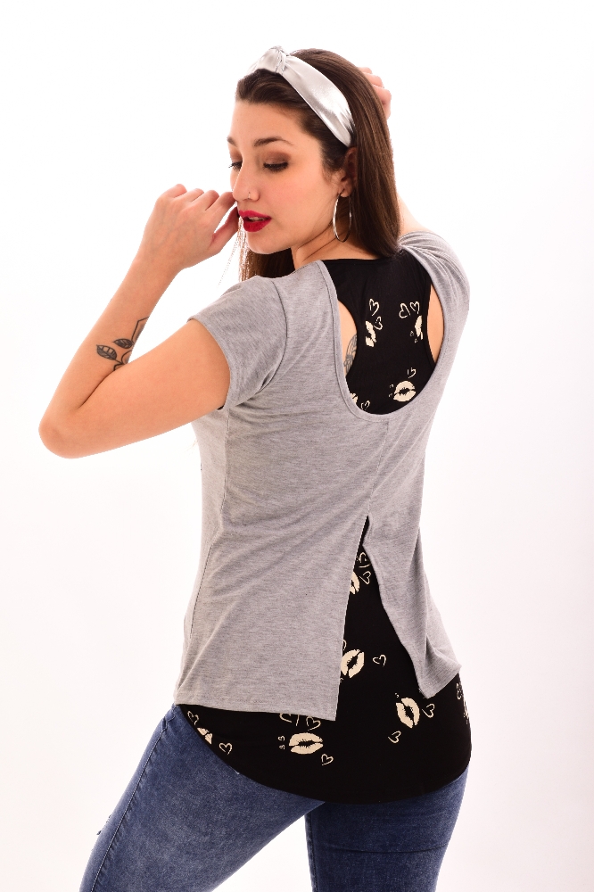 Remera Sobrepuesto Modal Viscosa - Imagen 2