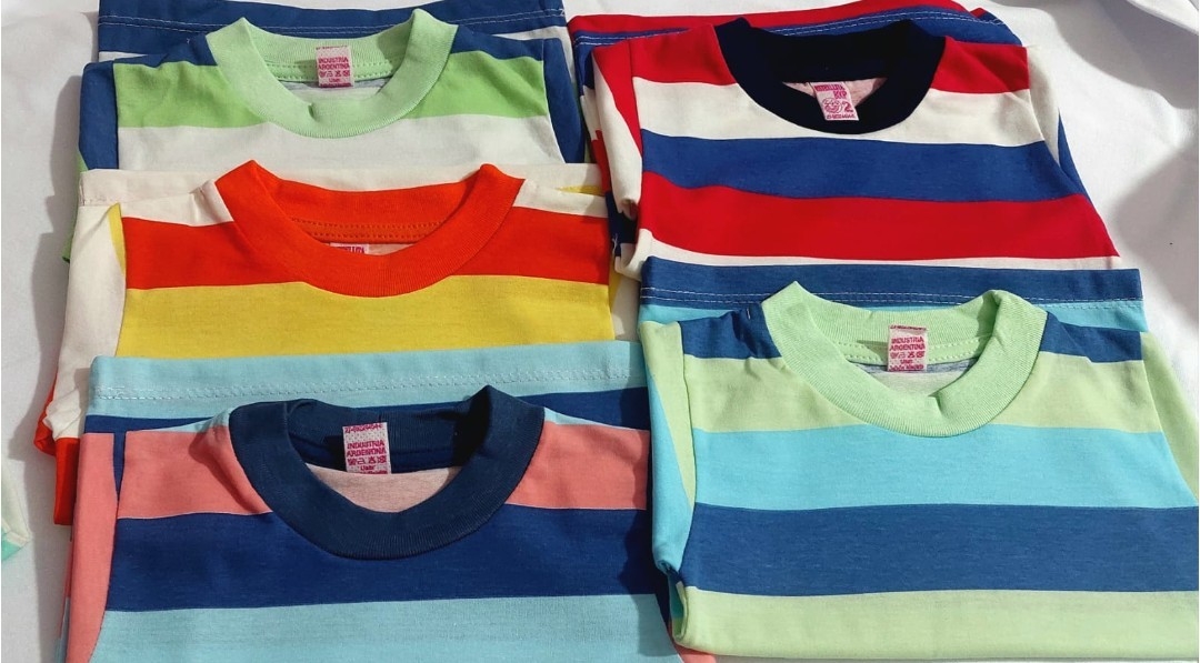 Remera Bebe Algodón Rayado - Imagen 2