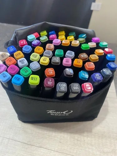 Set de Marcadores Touch 60 Piezas Doble Punta con Estuche - Imagen 3