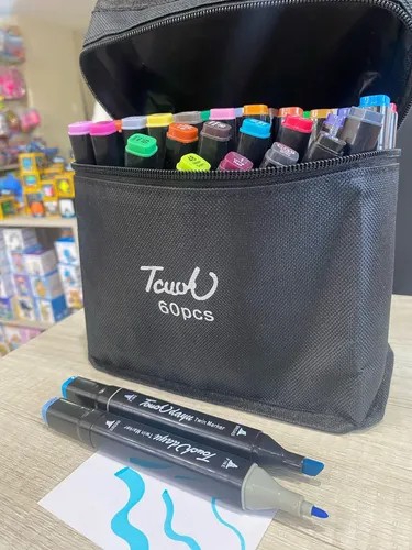 Set de Marcadores Touch 60 Piezas Doble Punta con Estuche - Imagen 4