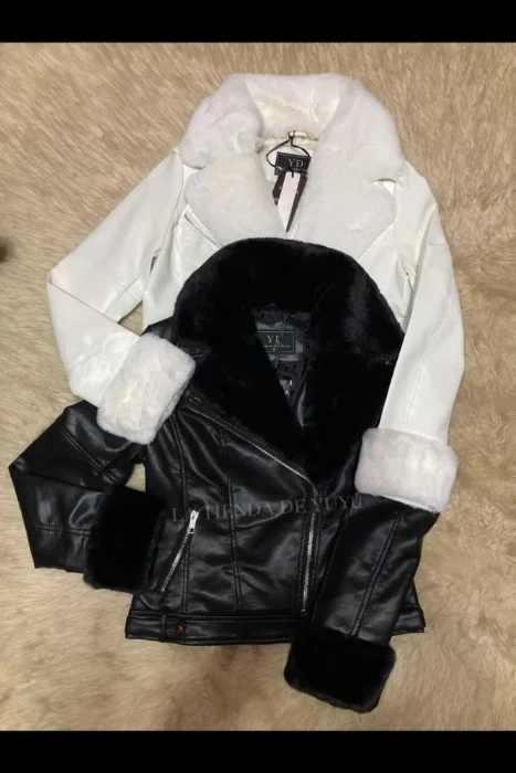 Campera Cuero Piel Interior Importada Peluche Desmontable Yd