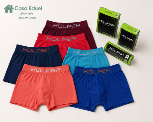 Docena Boxer Chicos Niños Kolper Artículo 3600