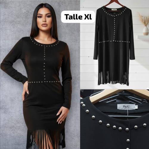 Vestido  Gamuza Perlita Importado