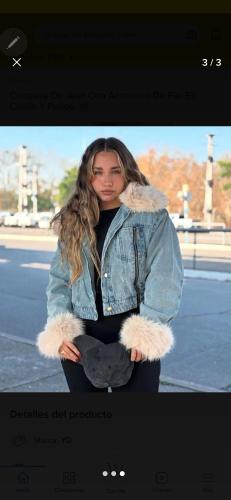 Campera Jean Piel Abrigo Tendencia Importada Mujer la Tienda de Yuyu