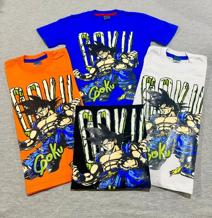 Remeras Brillan en la Oscuridad Dragon Ball Goku Algodón Peinado Calidad Premium