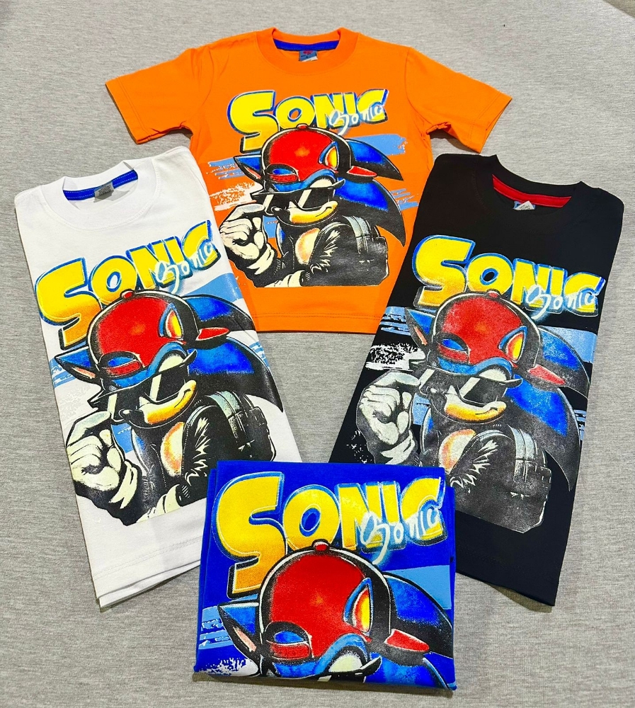 Remeras Brillan en la Oscuridad- Sonic  Algodón Peinado Calidad Premium - Imagen 2