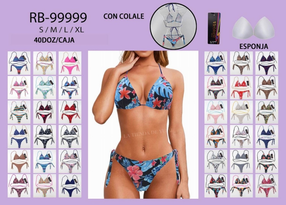 Malla Bikini Importada Colaless Vedetina Linda Luna - Imagen 2