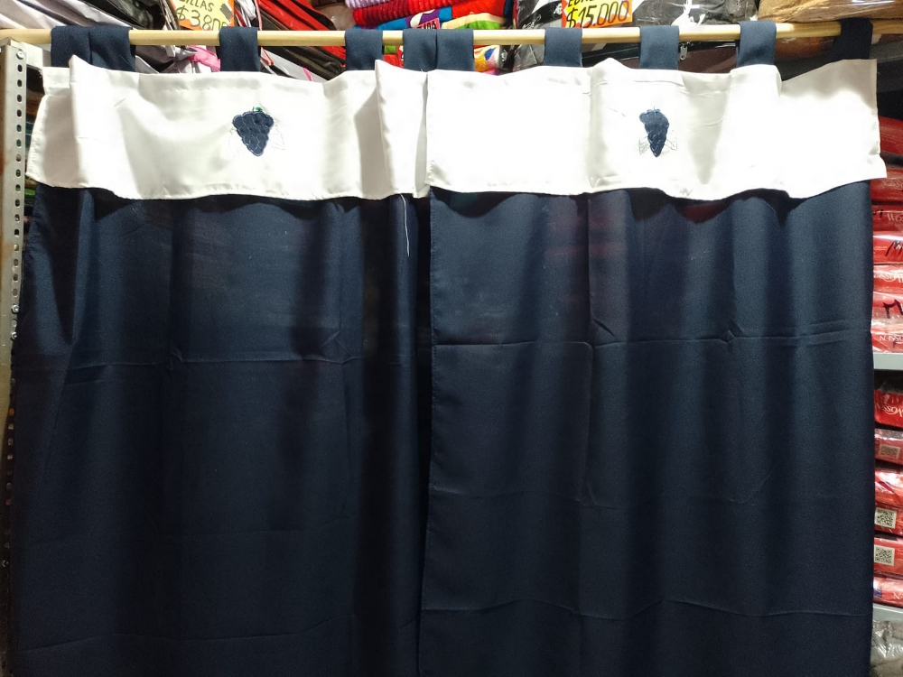 Cortinas de Cocina Bordadas Tela Microfibra - Imagen 4