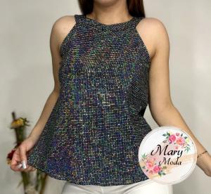 Musculosa Lentejuela(cuello Americano) - Miniatura 3