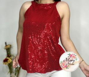 Musculosa Lentejuela(cuello Americano)