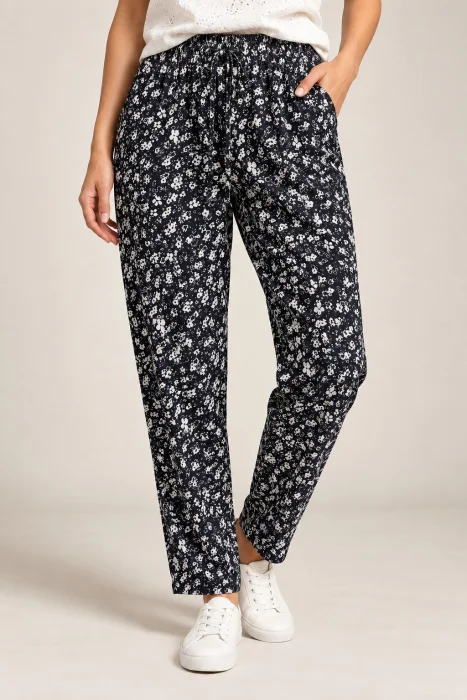 Pant. Lino Spandex Flor