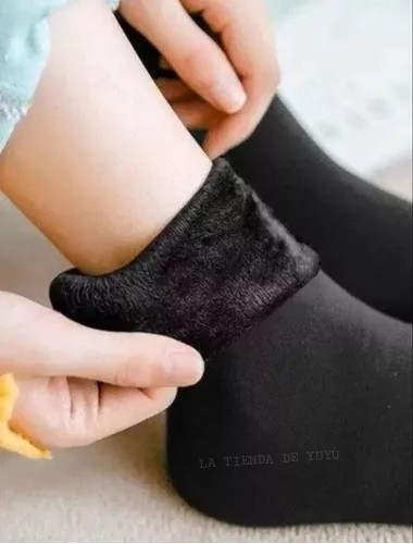 Media Importada Efecto Piel Térmica Corta Puro Negro - Imagen 1