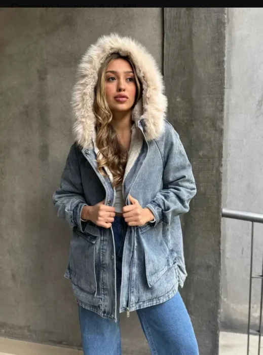 Campera Oversize Parka Camperon Jean Piel Yd la Tienda de Yuyu