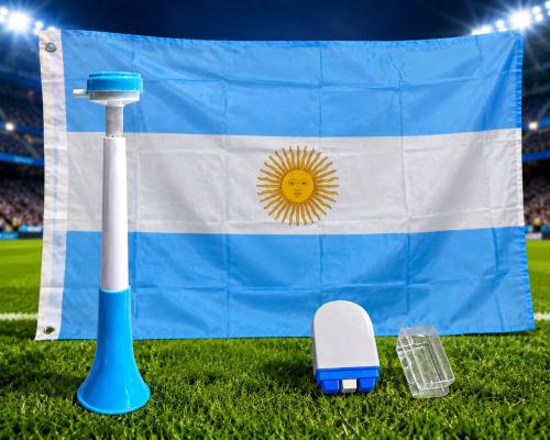 Combo Hincha 2 Bandera 90x60- Bubucela 35cm - Pinturita Bandera