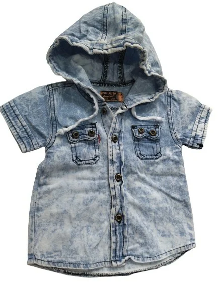 Camisa Jean Manga Corta Bebe - Imagen 3