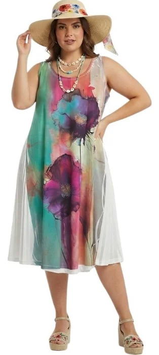 Vestido Sublimada Estilo Campana C/ Evace