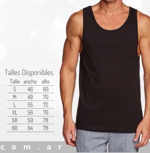 Musculosa Lisa Hombre Algodon