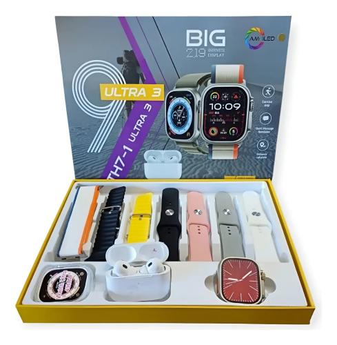Kit Reloj Smartwatch 7 Mallas y Auricular Inalámbrico