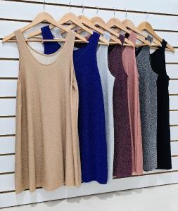 Vestido Bobo Lurex Liso