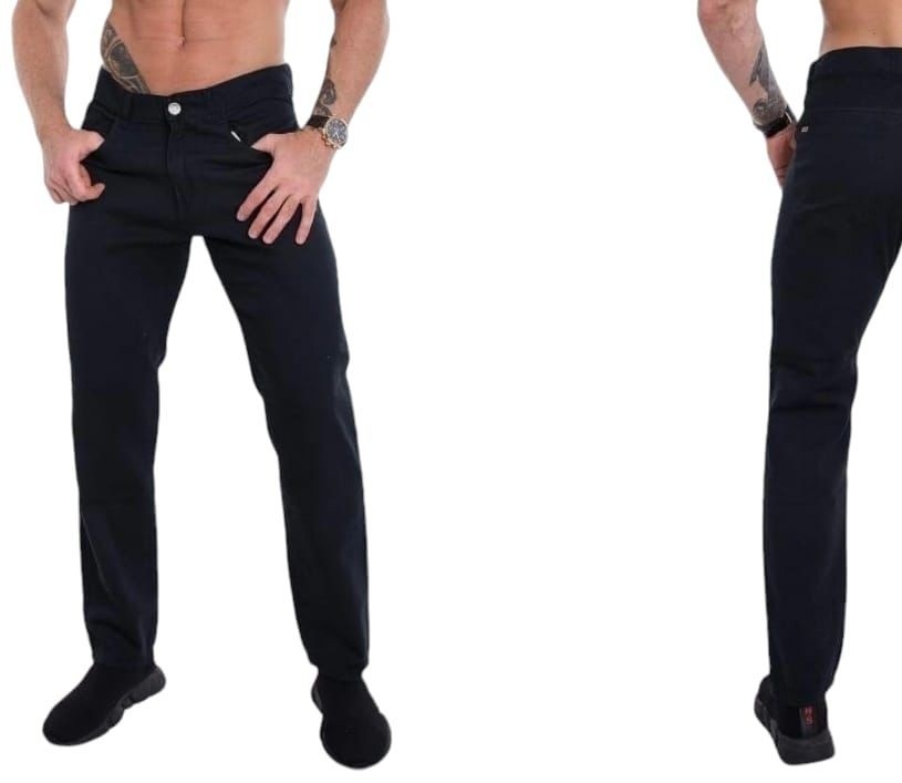 Pantalón Negro Corte Clásico Rigido - Imagen 1