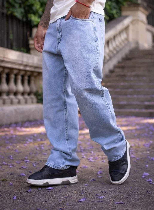 Pantalón Jeans Mom Celeste Claro
