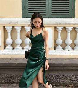 Vestido Largo Frunce