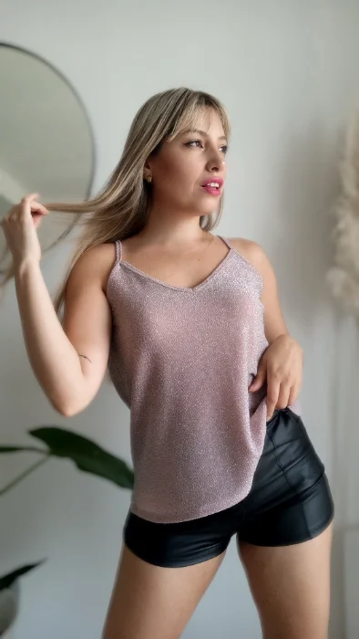 Liquidacion Musculosa Lurex Cuello en V