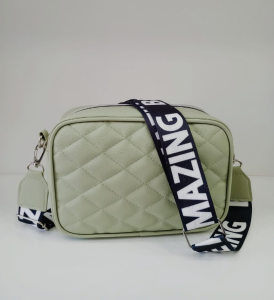 Bandolera Matalasseada con Cinta Colores Pastel Andyluaccesorios. - Miniatura 3