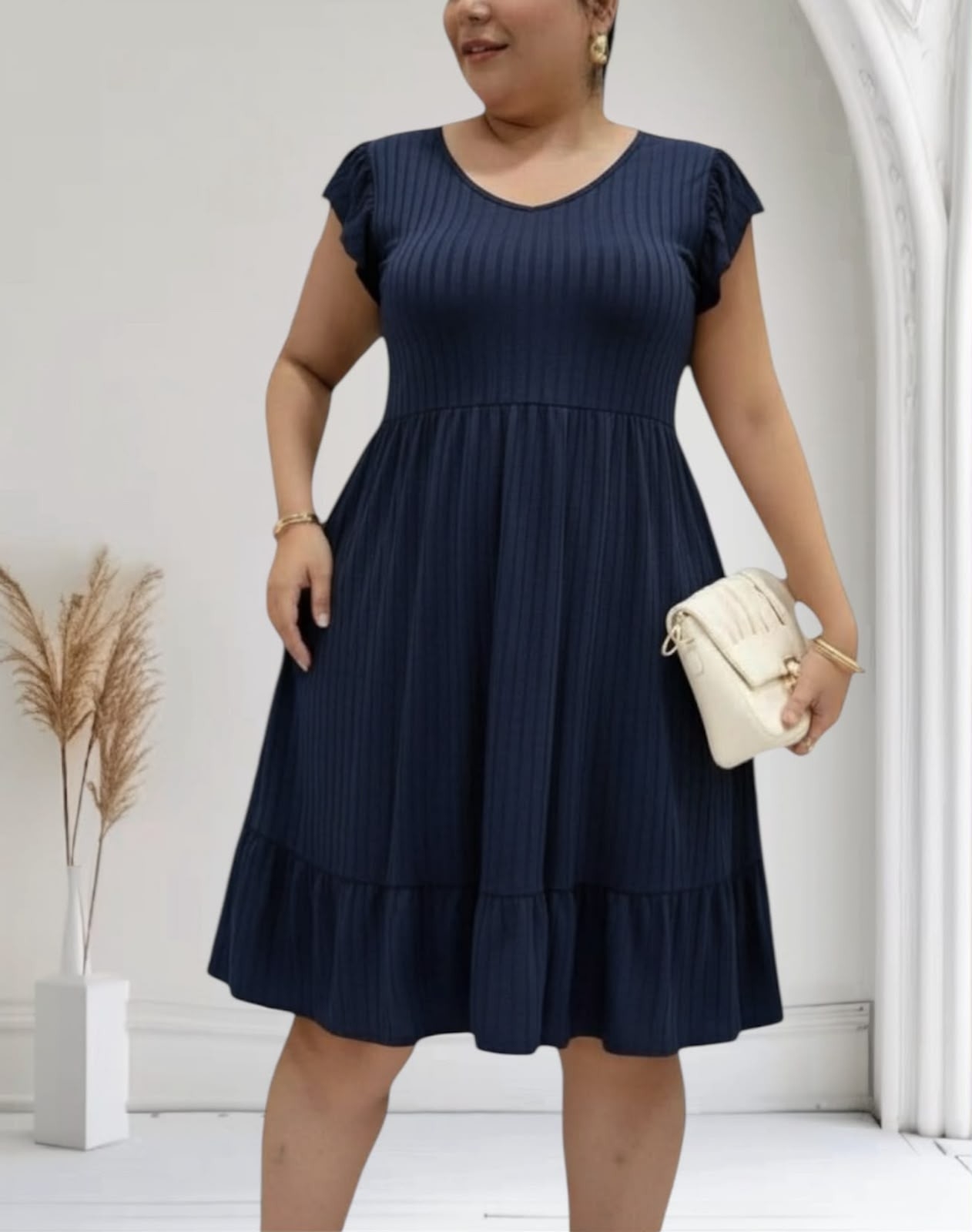 Vestidos de Modal con Volado - Imagen 3
