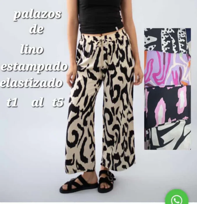 Palazos de Lino Estampado Elastizado