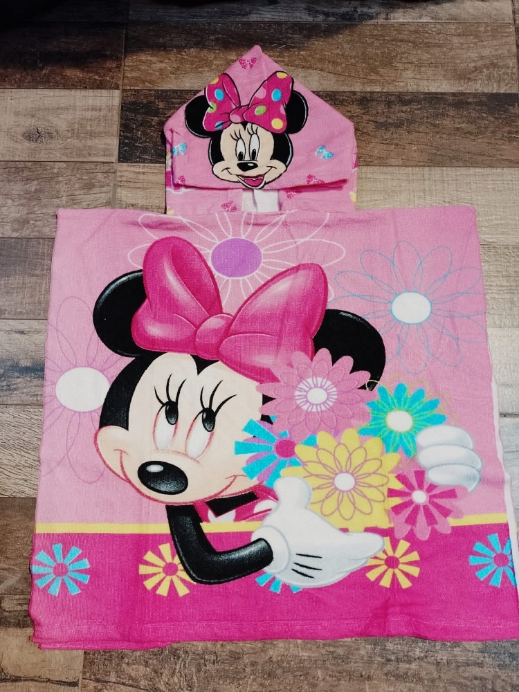 Ponchitos Infantiles y Salidas de Baño Microfibra Personajes - Imagen 2