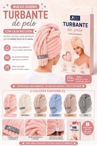 Turbante de Pelo con Caja Incluida