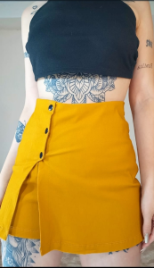 Short Pollera Moztaza Bengalina Elestizada