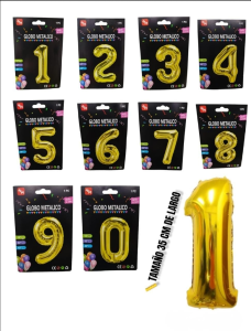Globos Números Cotillon  16 Pl - Miniatura 2